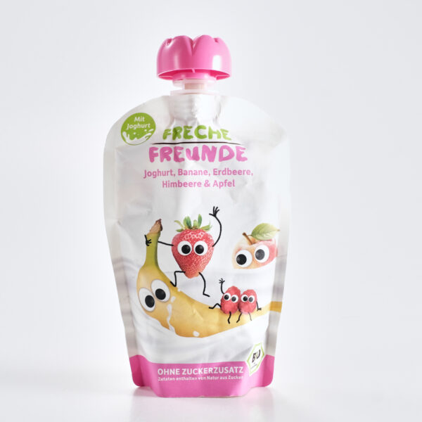 Banaani, õuna, vaarikapüree, jogurtipüree 12+kuud 100g Freche Freunde